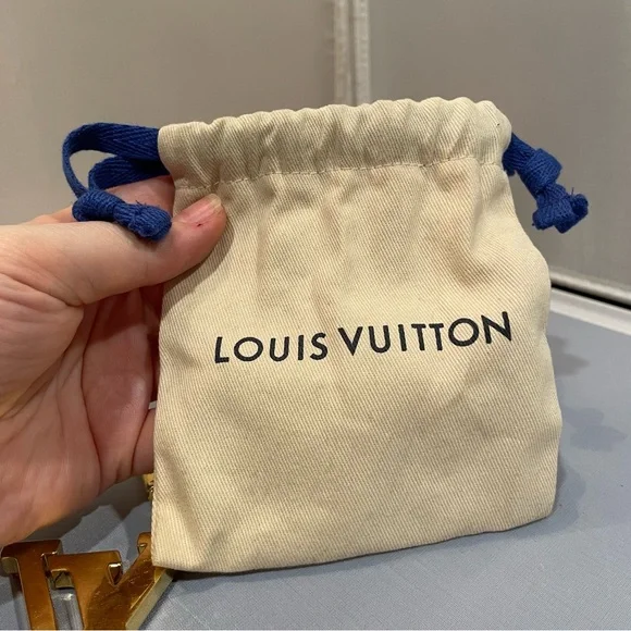 Used Louis Vuitton Logo Glass Initials Keychain Bag Charm Full Inclusion Auth!! - Picture 5 of 12